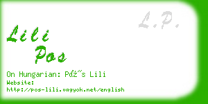 lili pos business card